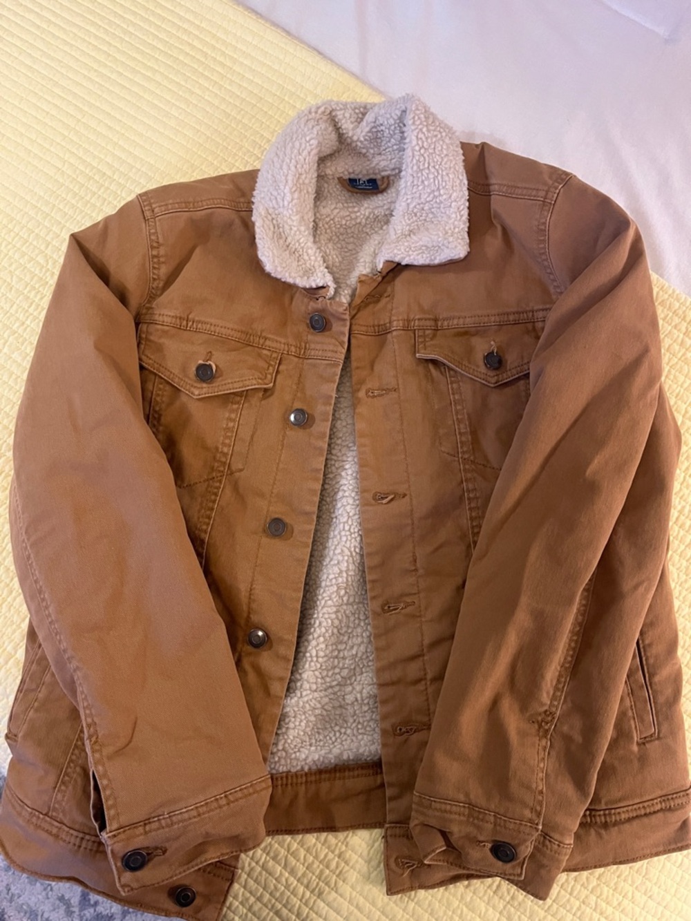 George Men's Tan Sherpa-Lined Field Jacket